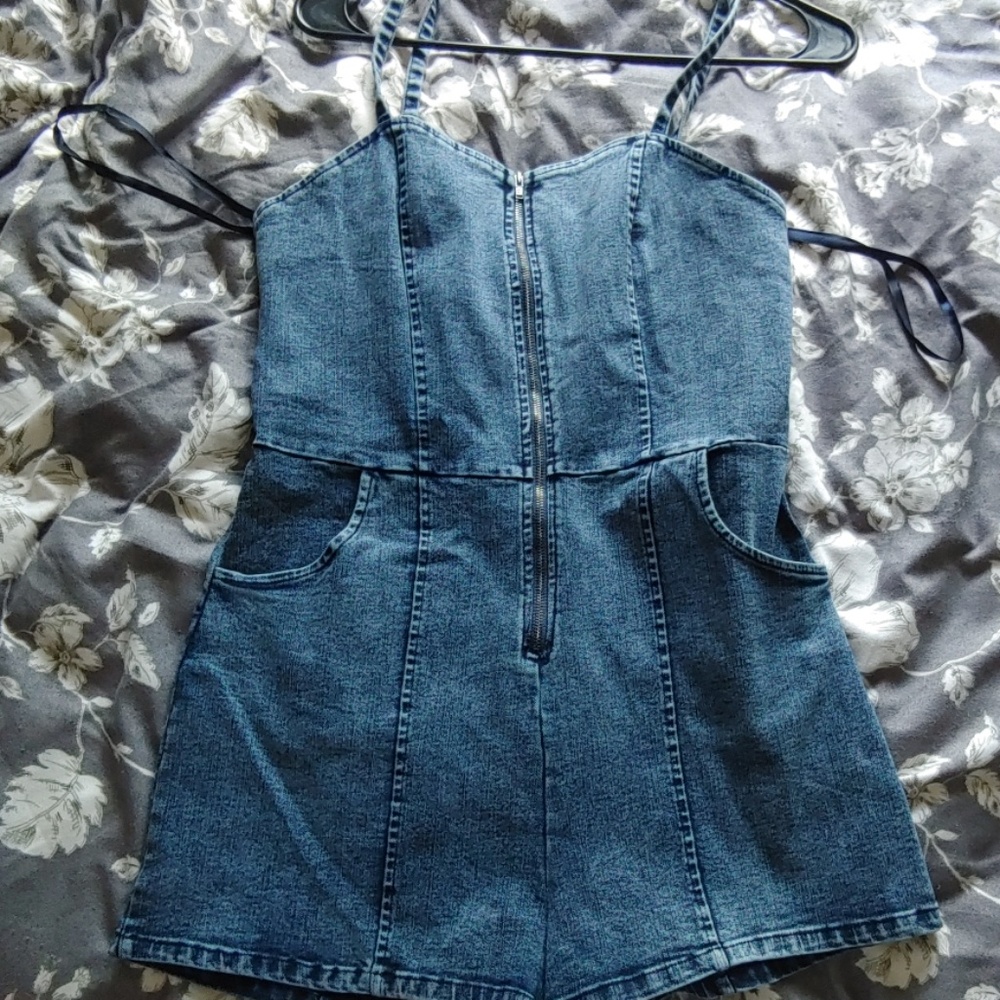 Denim romper